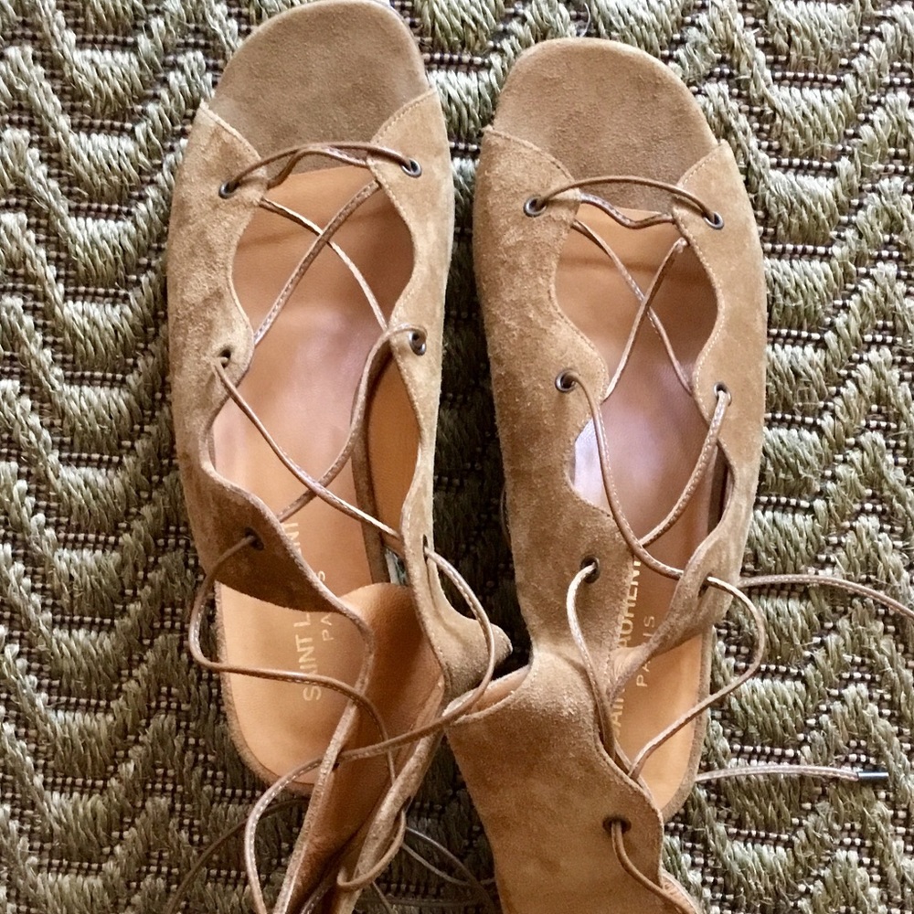 ❤️ NWOT SAINT LAURENT “Babies” Cage Suede Boots - Picture 6 of 6